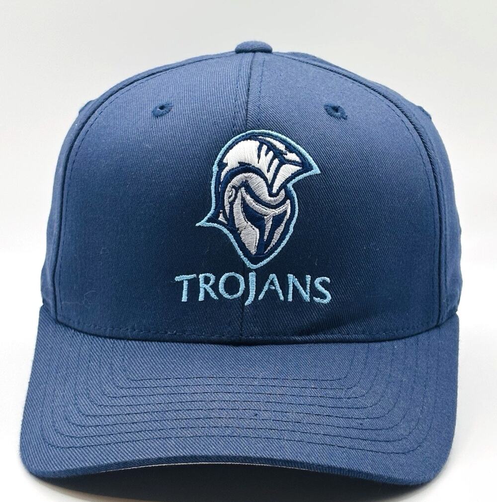 Trojan Hat Cap Flex Fit S/M Medium Blue Greek Warrior Logo